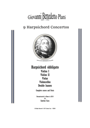 Book cover for Platti GB - 9 Concertos for Harpsicord obbligato and Strings - Scores and Parts