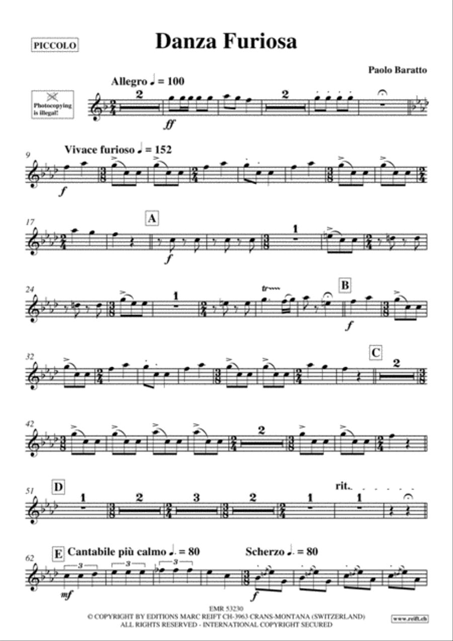 Danza Furiosa Piccolo scores gallery preview page 2