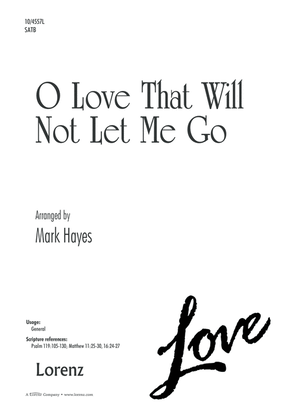 Book cover for O Love That Will Not Let Me Go