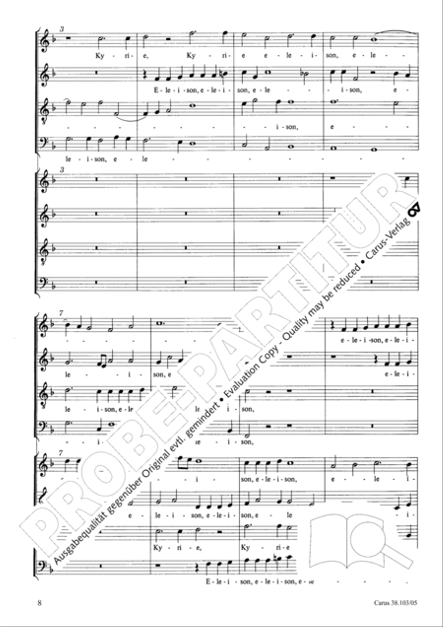 Introitus und Kyrie Introitus und Kyrie 4-Part scores gallery preview page 9