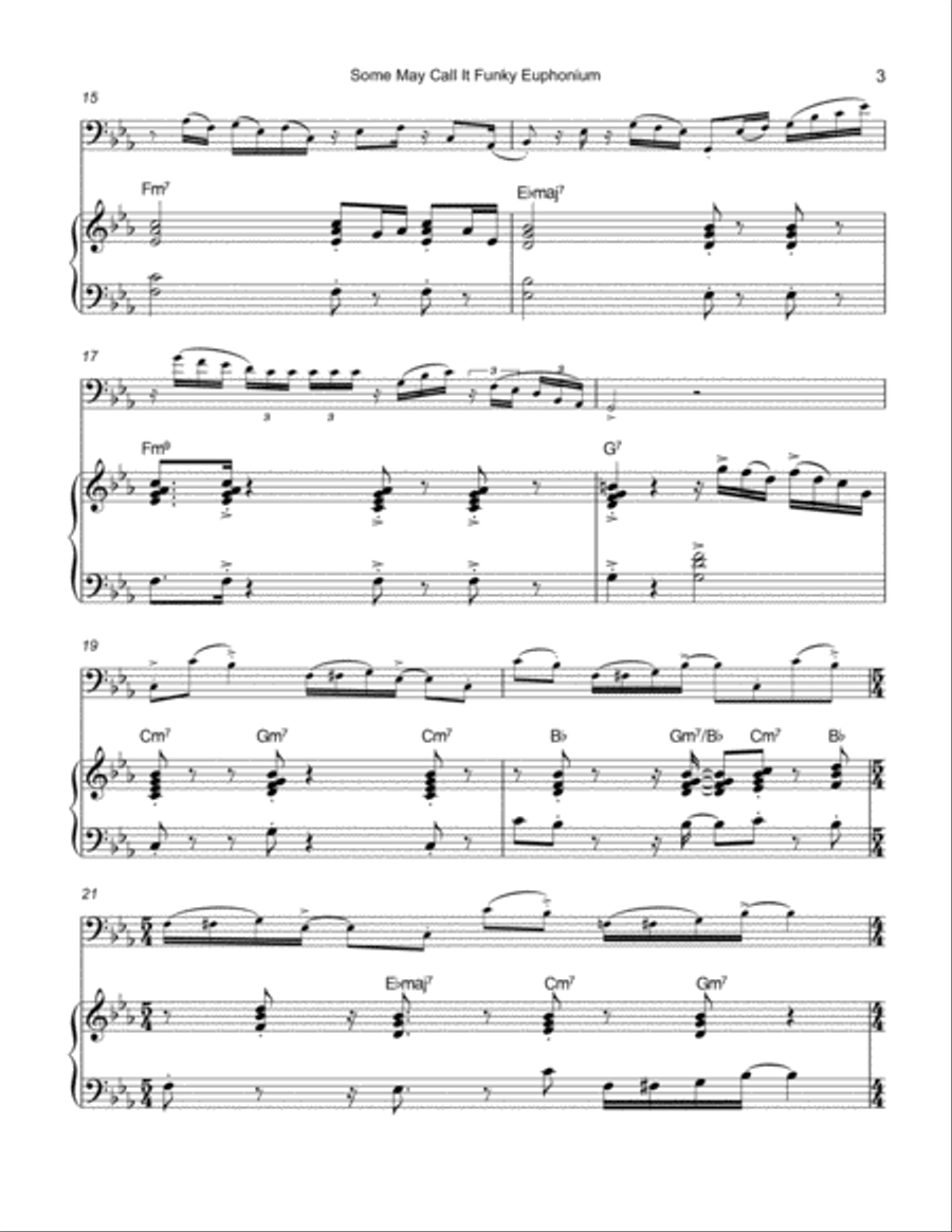 Euphonium-Some May Call It Funky Brass Duet scores gallery preview page 3
