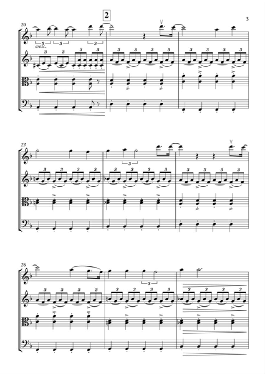 Call Me Call Me String Quartet scores gallery preview page 4
