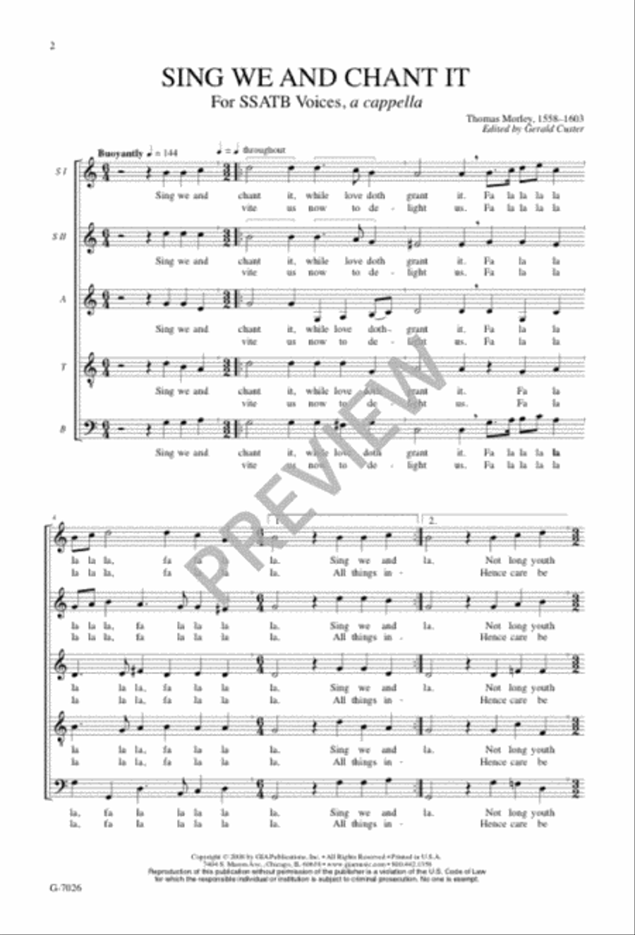 Sing We and Chant It SSATB scores gallery preview page 3
