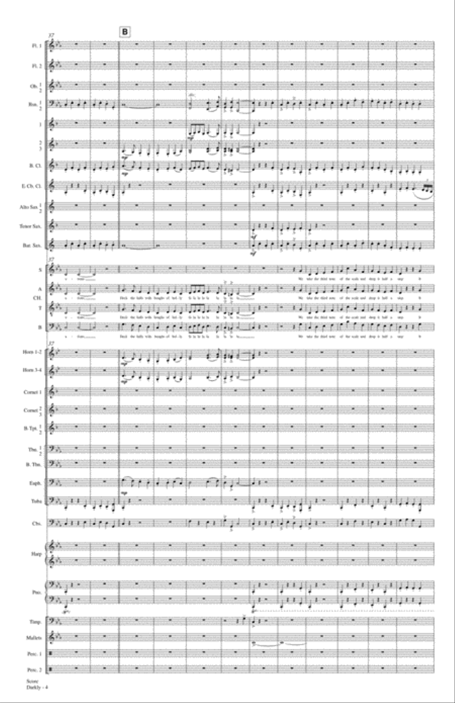 We Come A-Darkly Caroling 4-Part scores gallery preview page 5