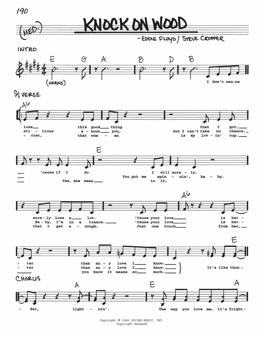 Knock On Wood Voice scores gallery preview page 1