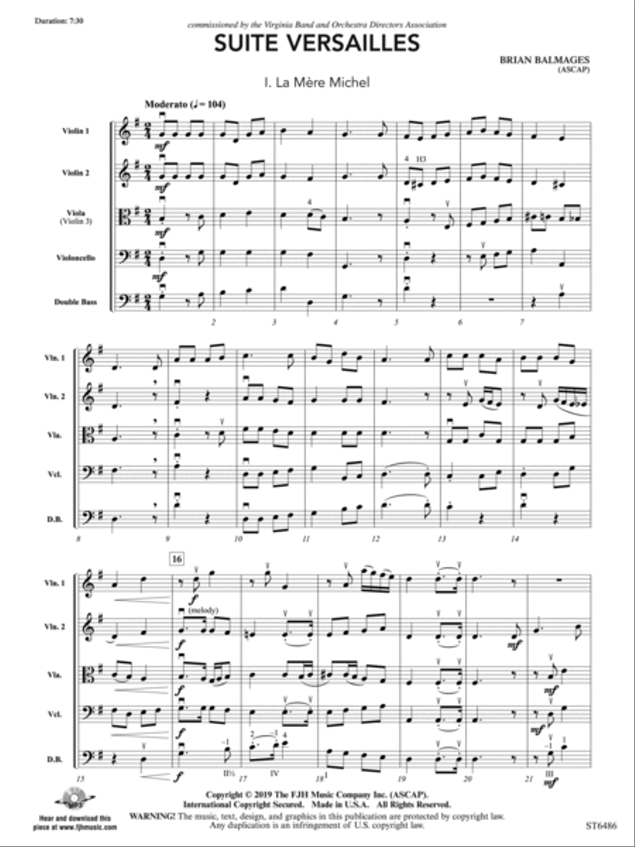 Suite Versailles: Score String Orchestra scores gallery preview page 3