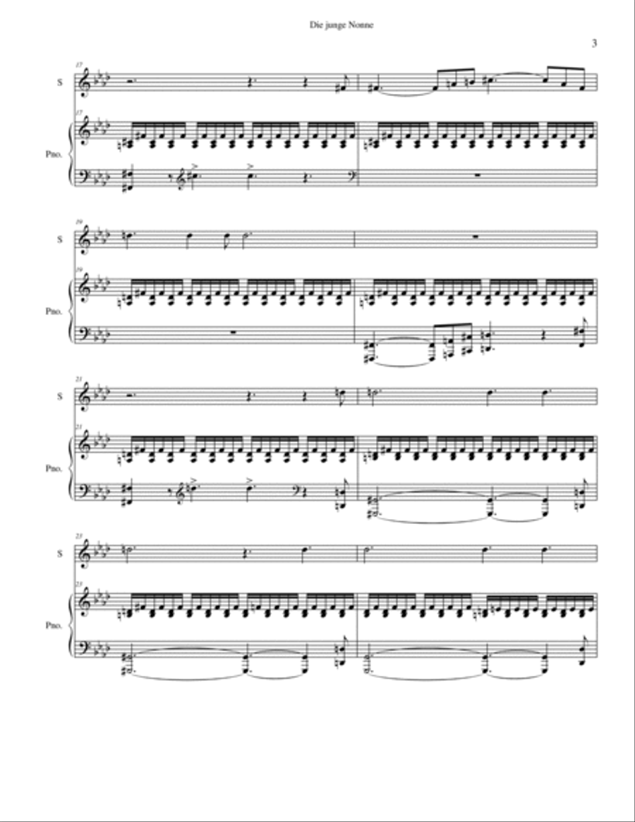 Six Schubert Art Songs - oboe and piano Voice Solo scores gallery preview page 3