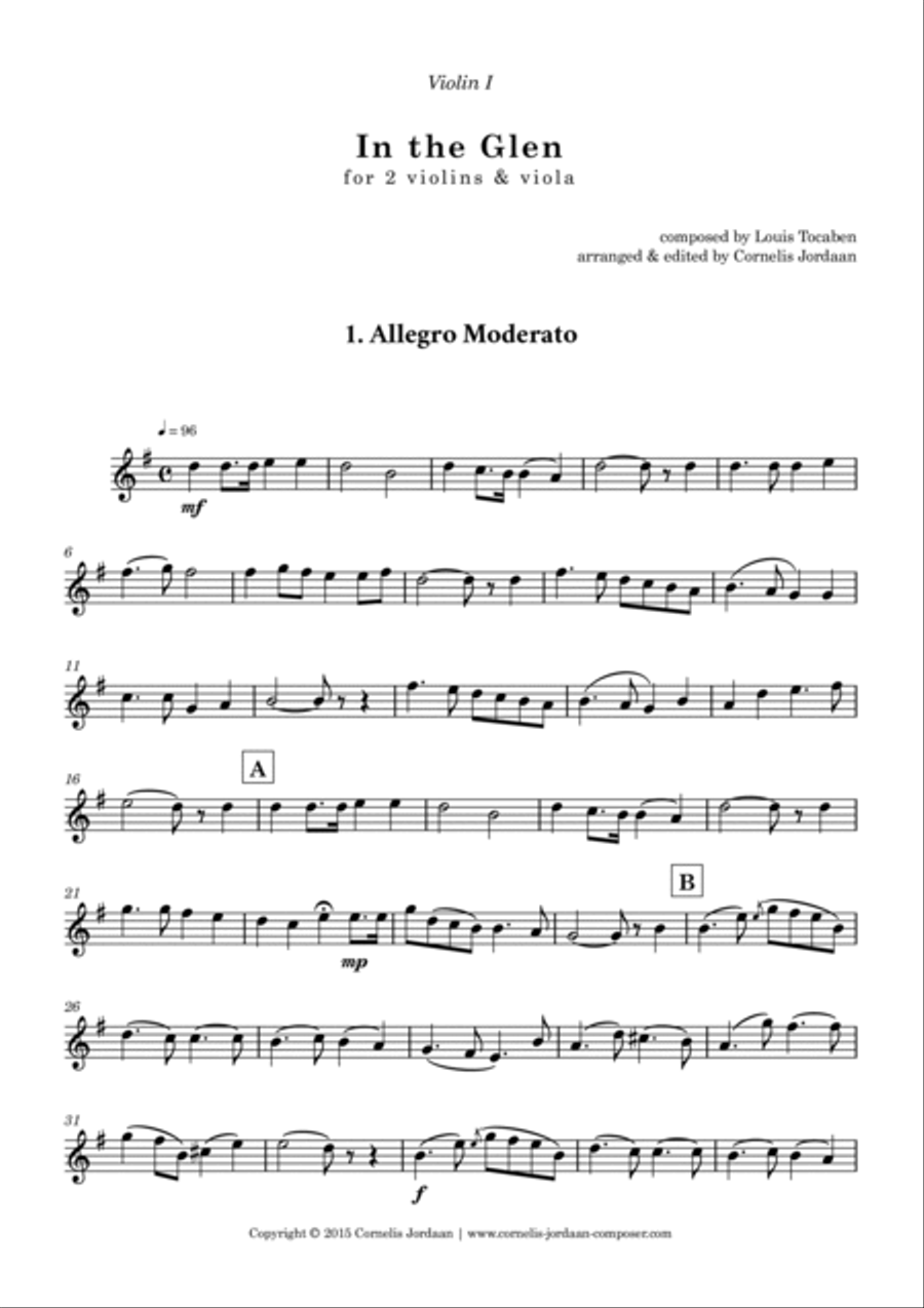 In the Glen, short trio for 2 violins & viola Small Ensemble scores gallery preview page 6