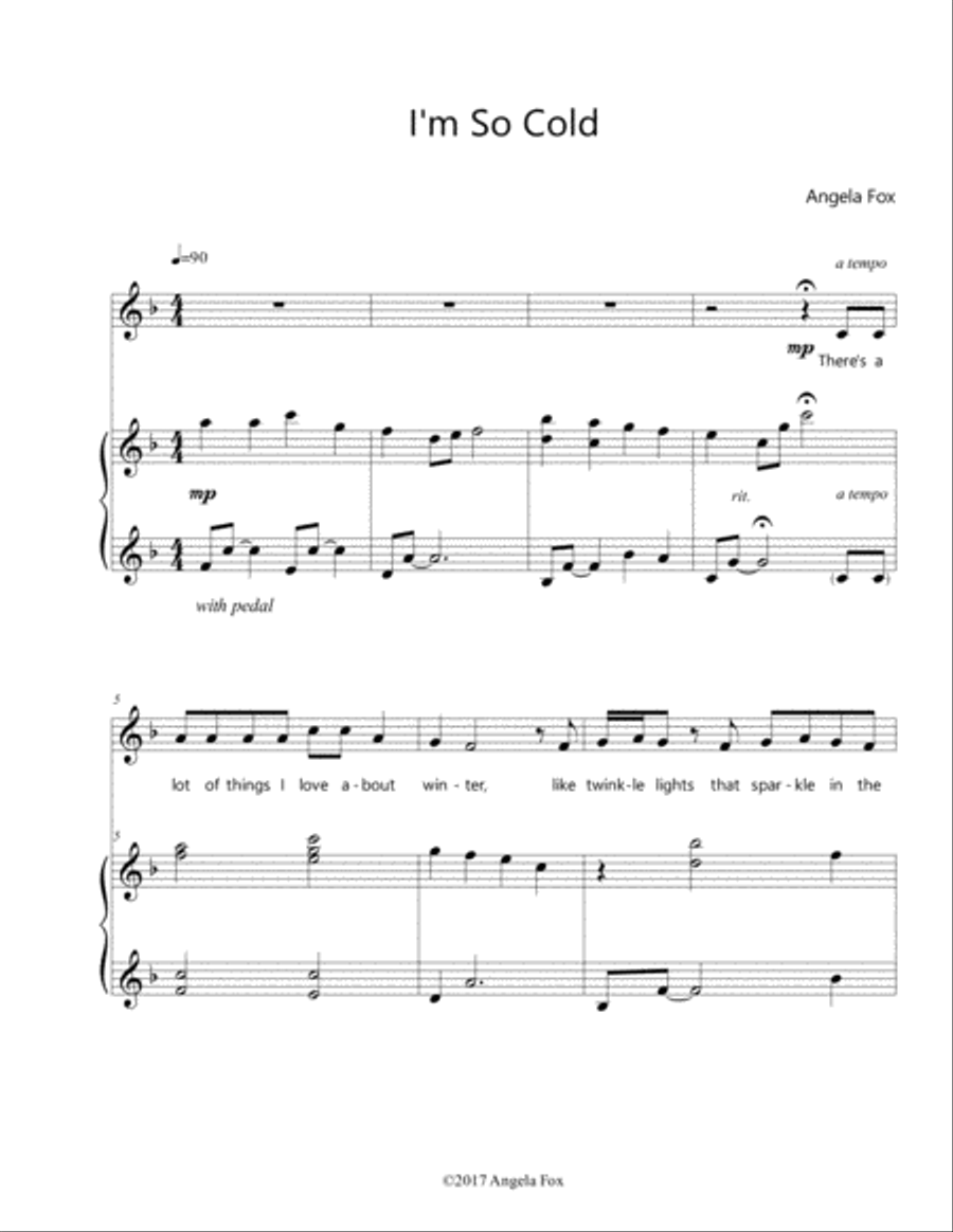 I'm So Cold Voice Solo scores gallery preview page 2