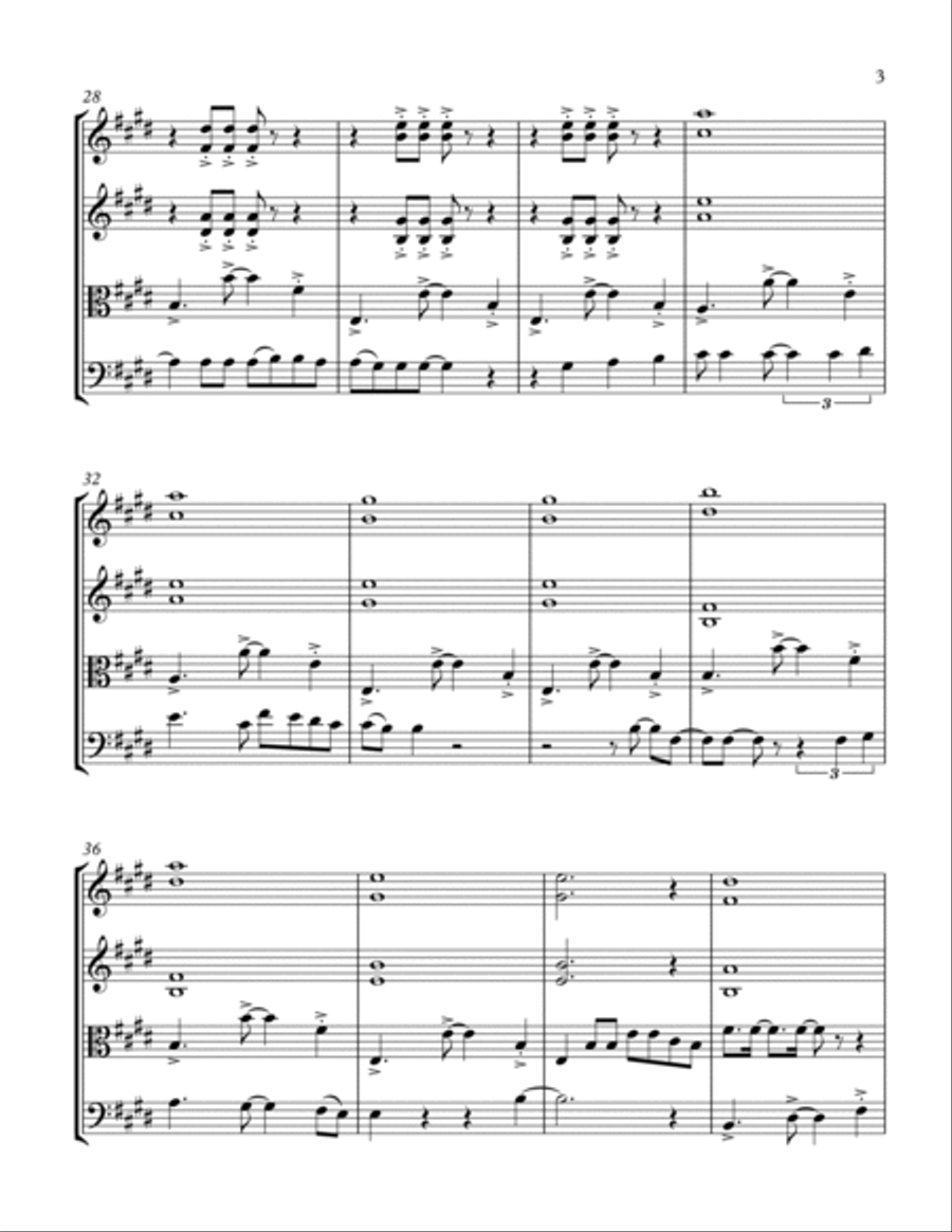 Save The Last Dance For Me String Quartet scores gallery preview page 3