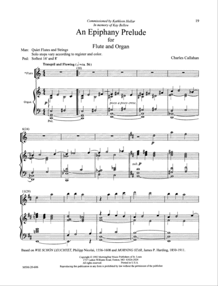 Preludes for Flute and Organ Flute Solo scores gallery preview page 5