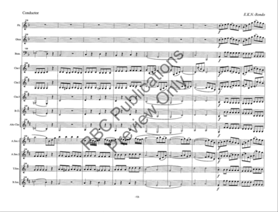 Eine Kleine Nachtmusik4Th Movement Woodwind Choir Octavo scores gallery preview page 15