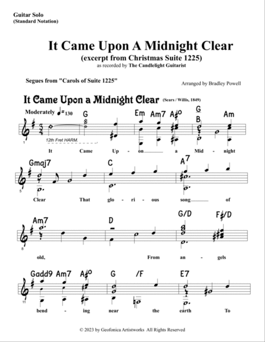 It Came Upon a Midnight Clear Acoustic Guitar scores gallery preview page 2