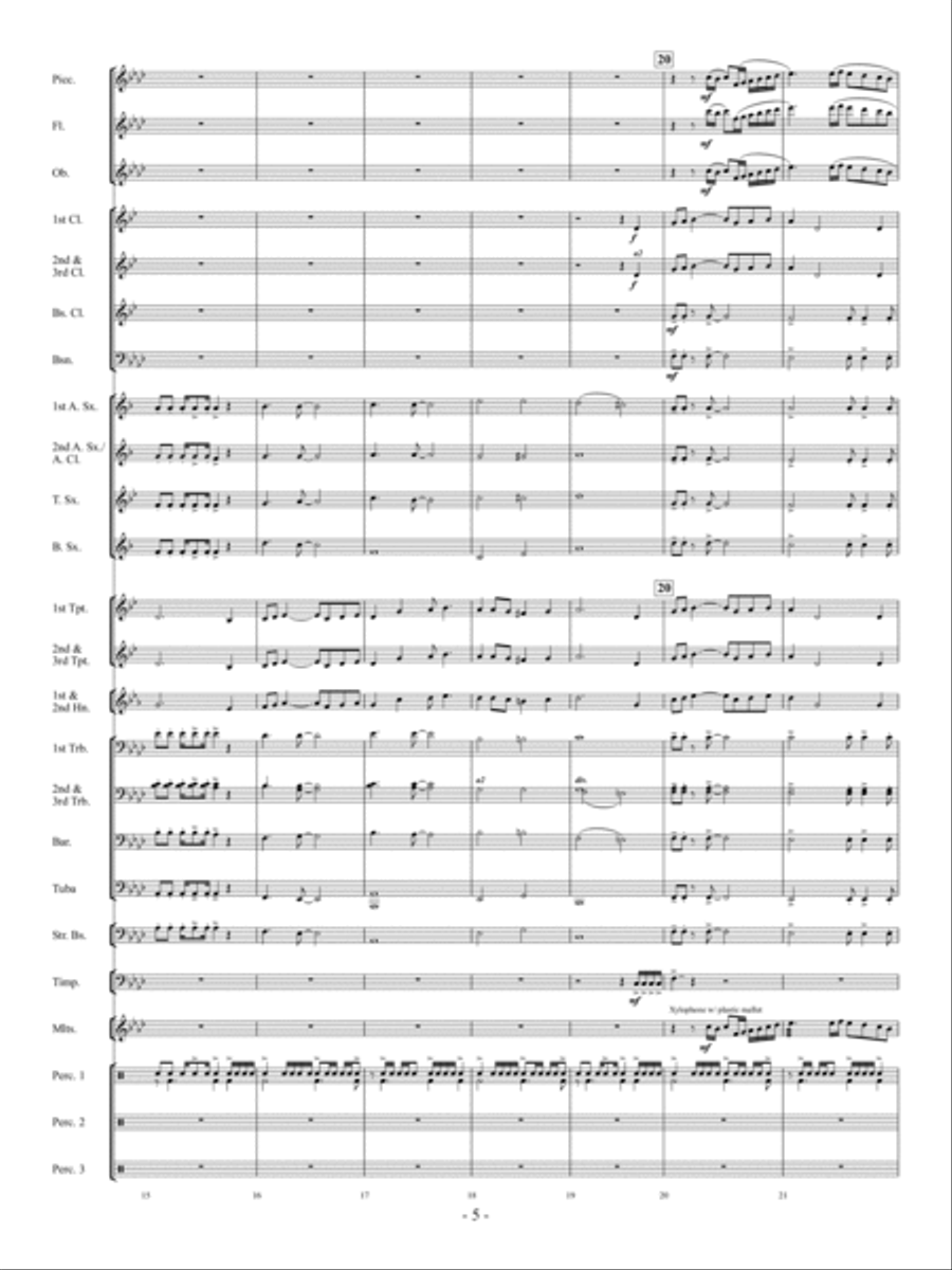 Legend of the Ancient Hero Concert Band scores gallery preview page 4