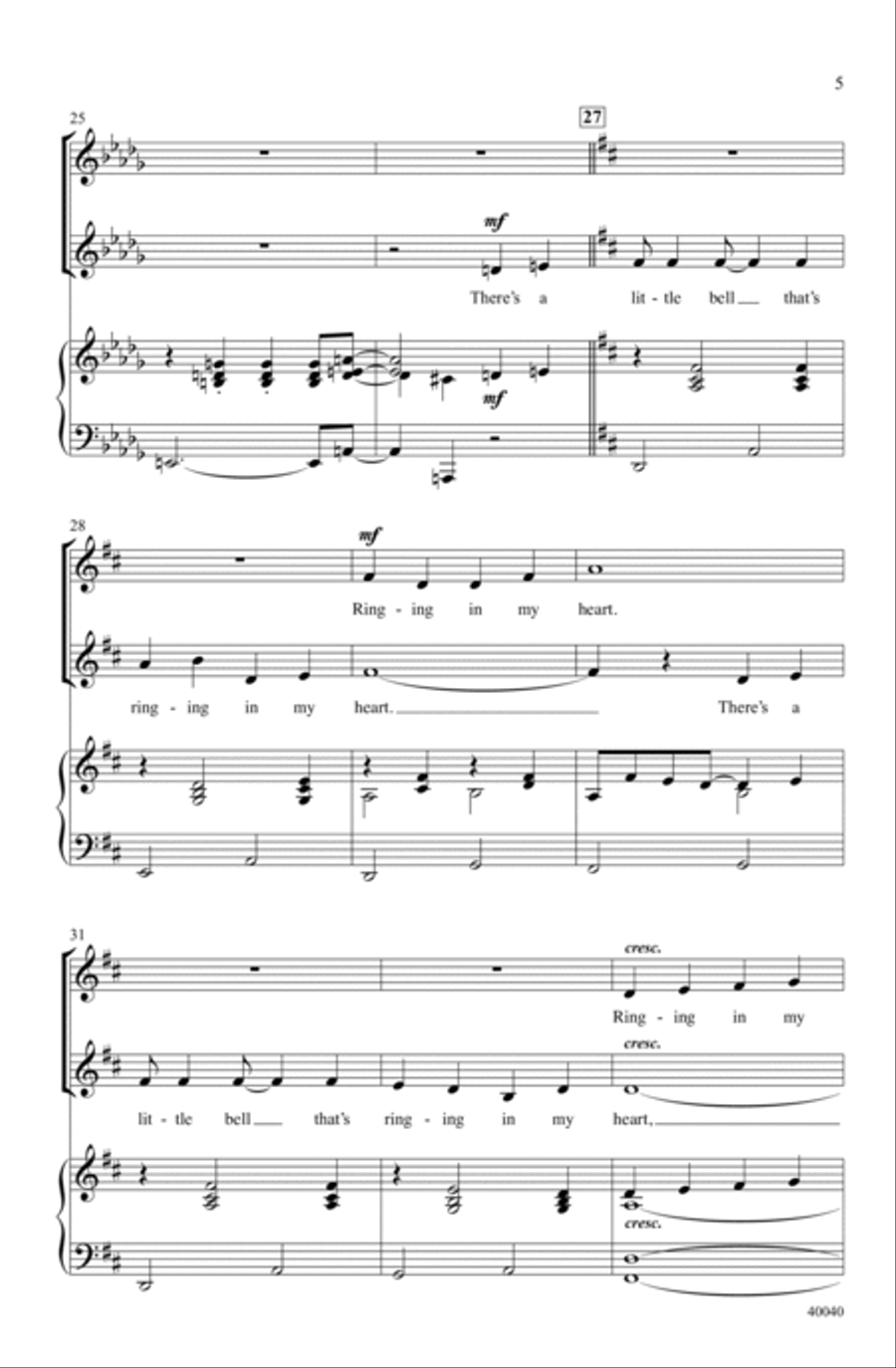 There's a Song in My Heart Choir scores gallery preview page 4