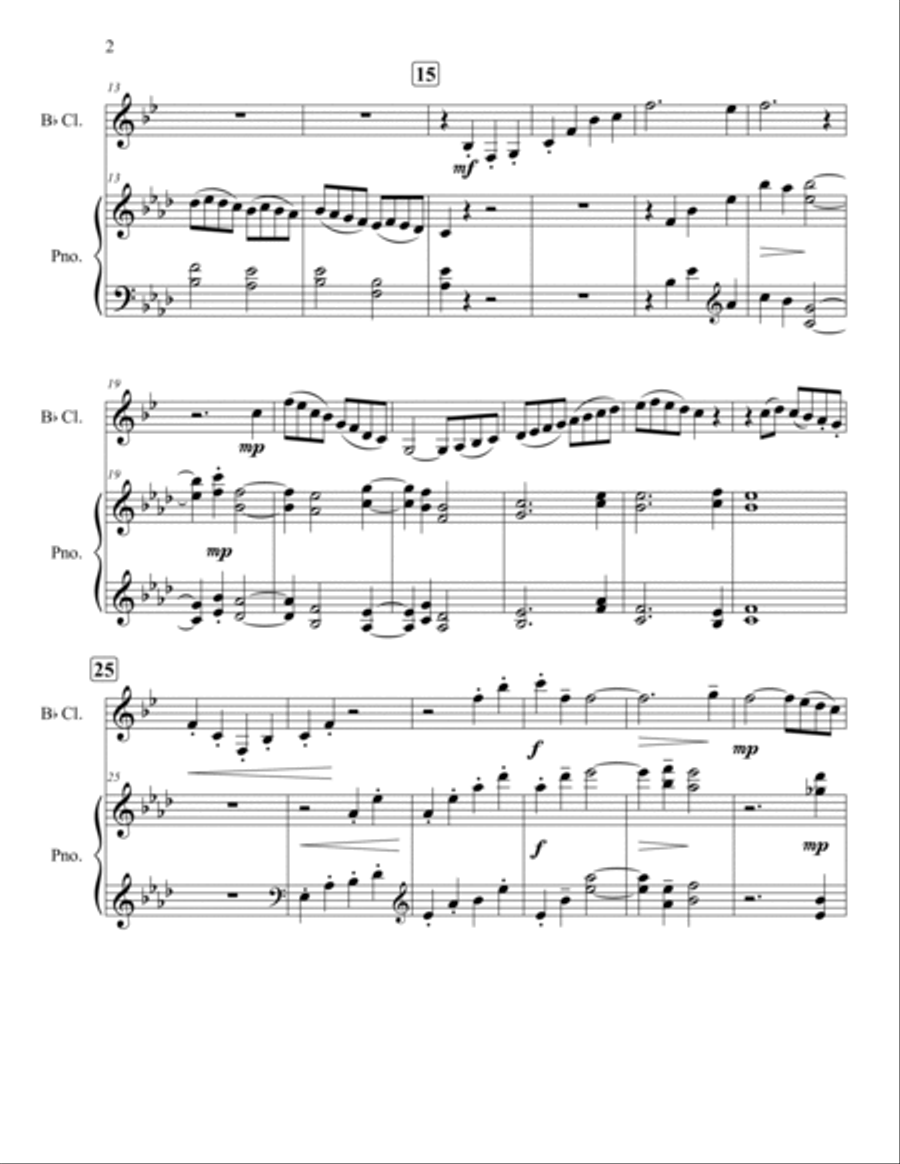 Sonata Simplice Bass Clarinet scores gallery preview page 2