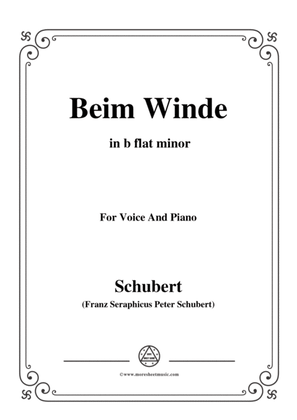 Schubert-Beim Winde,in b flat minor,for Voice&Piano