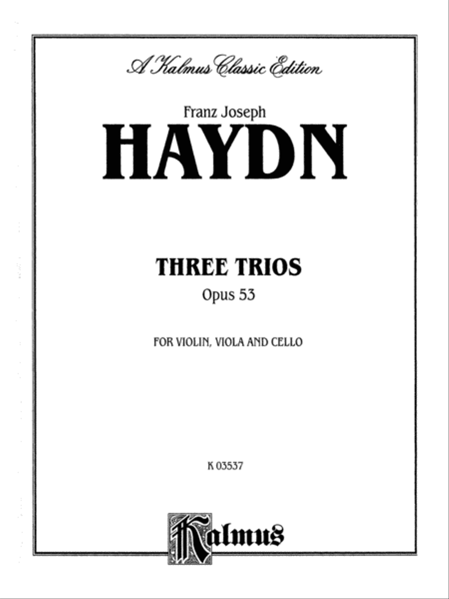 Three Trios, Op. 53 String Trio scores gallery preview page 2