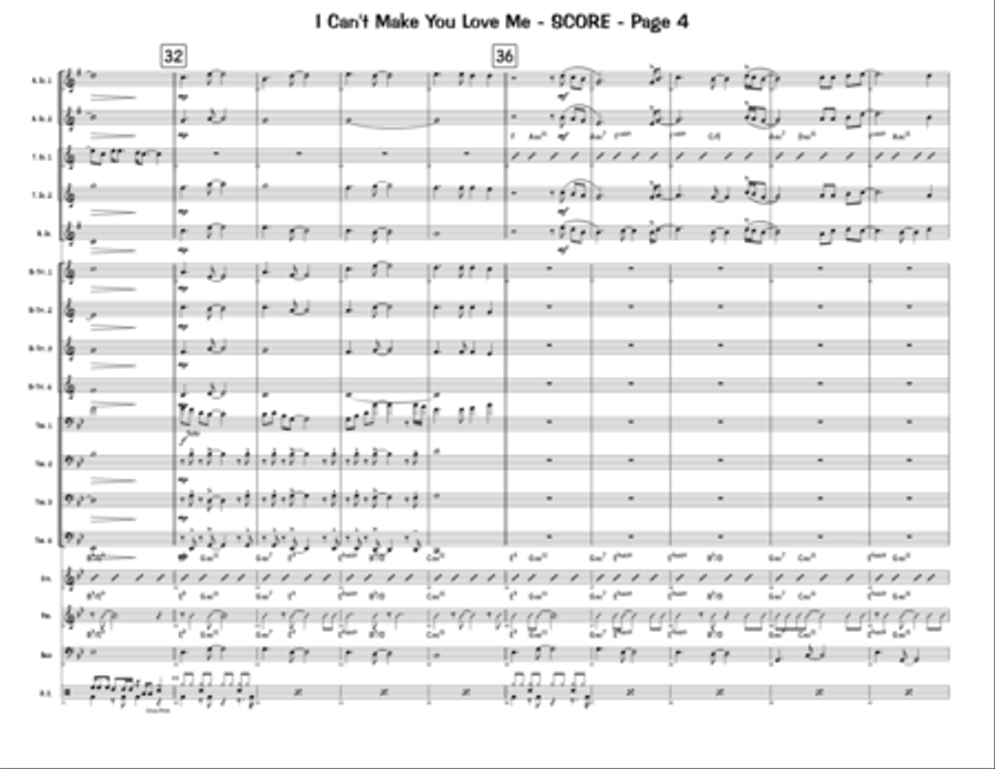 I Can't Make You Love Me Jazz Ensemble scores gallery preview page 4