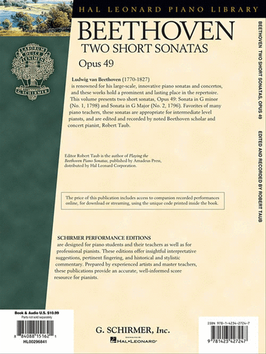 Beethoven – Two Short Sonatas, Opus 49 Piano Solo scores gallery preview page 2