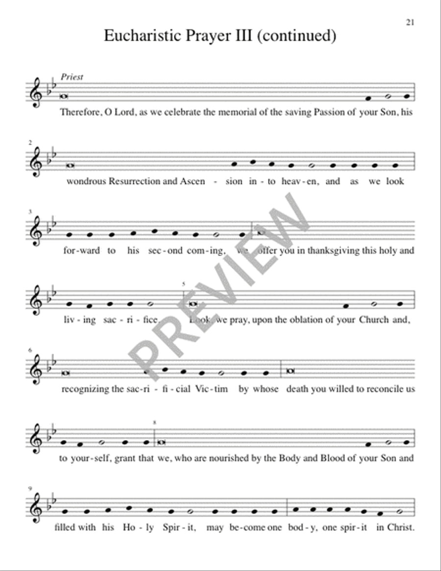Eucharistic Prayer III with Additional Prefaces for 