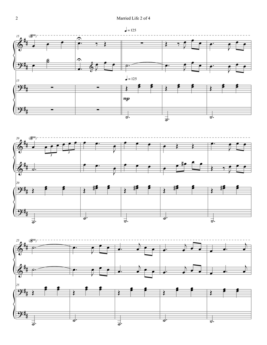Married Life (from Up) (arr. Jason Lyle Black) Piano Duet scores gallery preview page 2
