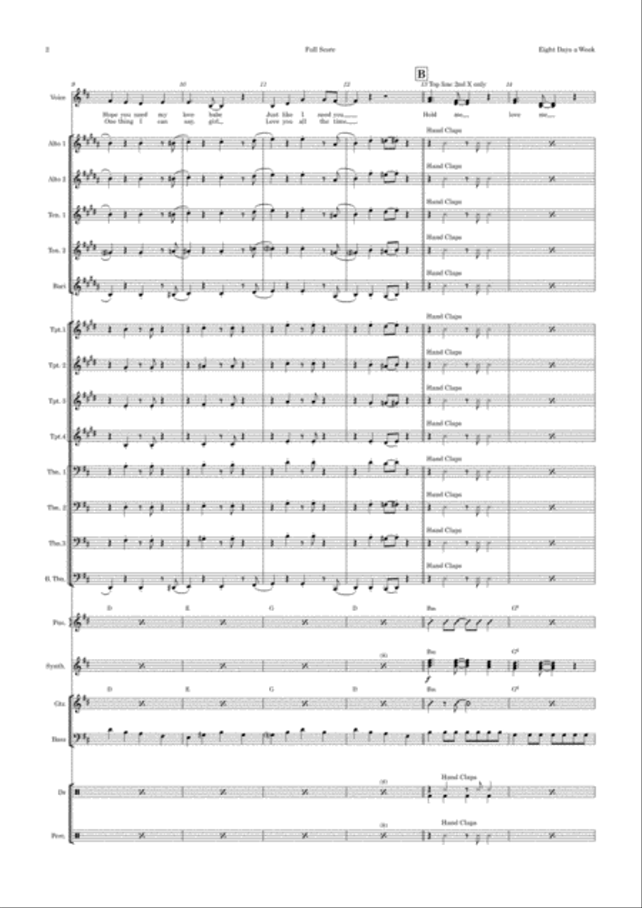 Eight Days A Week Jazz Ensemble scores gallery preview page 2