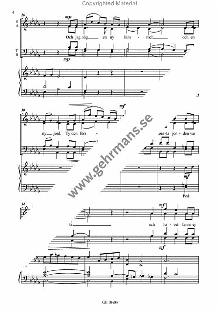 Och jag sag en ny himmel Och jag sag en ny himmel 4-Part scores gallery preview page 4