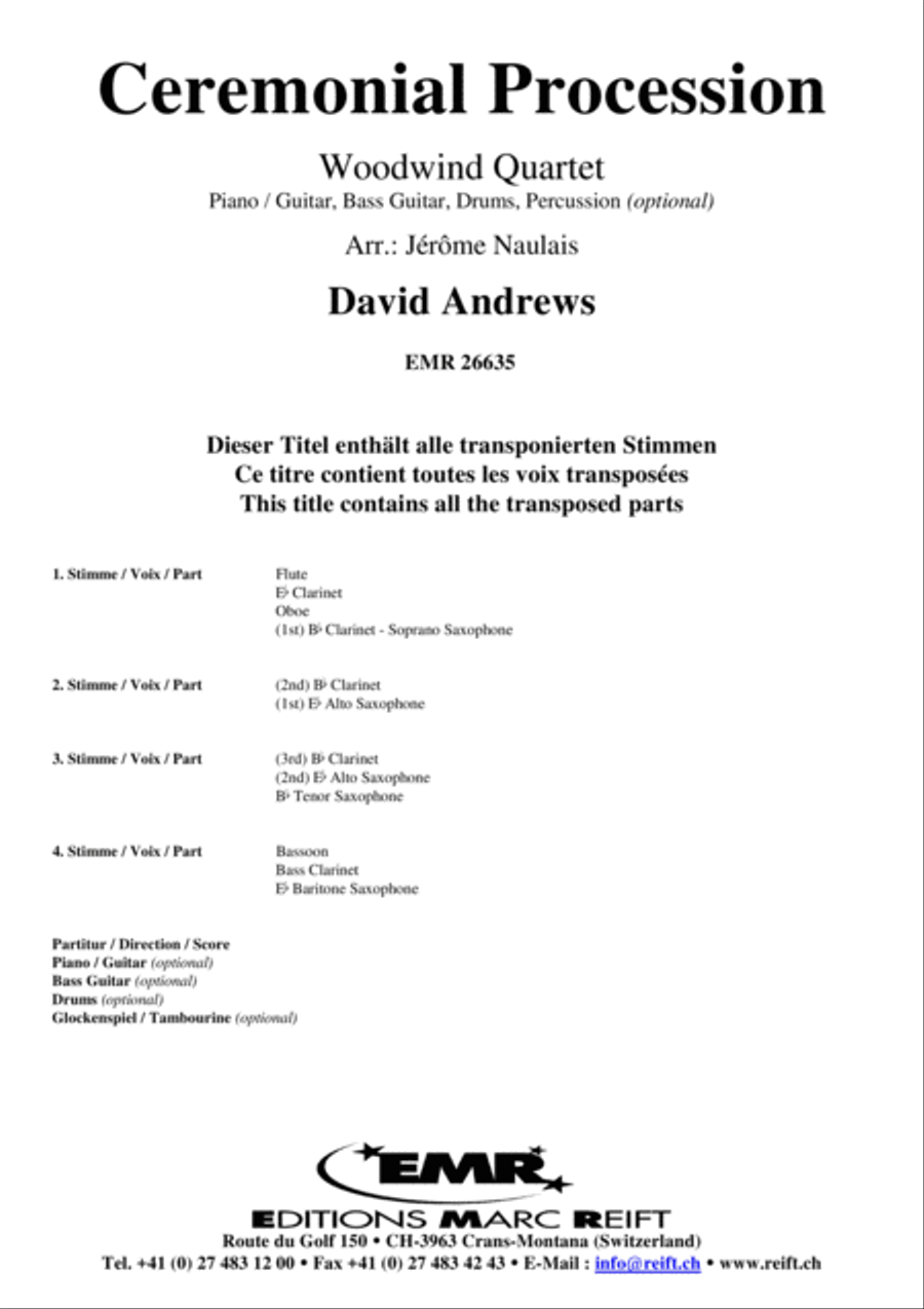 Ceremonial Procession Woodwind Quartet scores gallery preview page 2