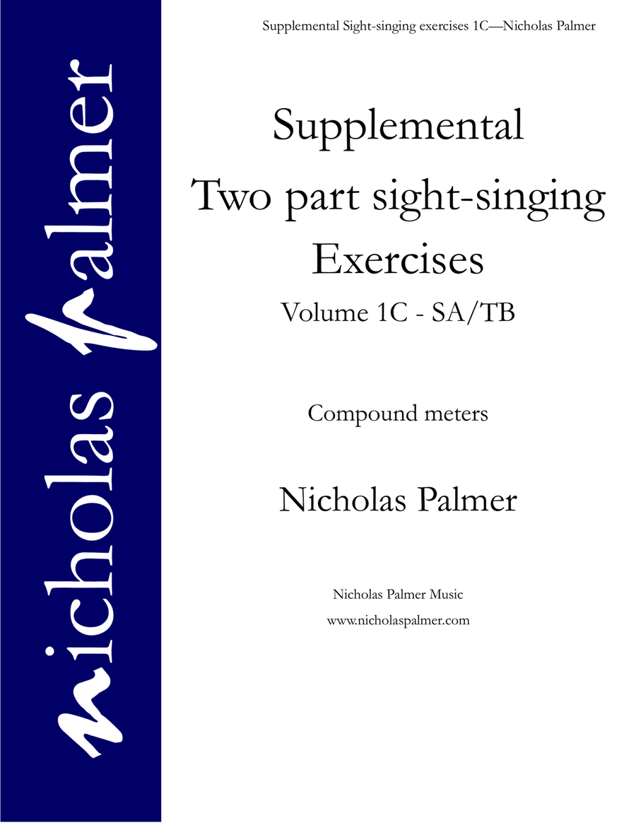 Sight-singing exercises for two-part choirs vol. 1C - Compound meters 2-Part scores gallery preview page 1