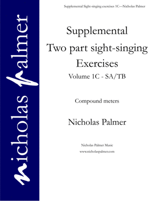 Book cover for Sight-singing exercises for two-part choirs vol. 1C - Compound meters