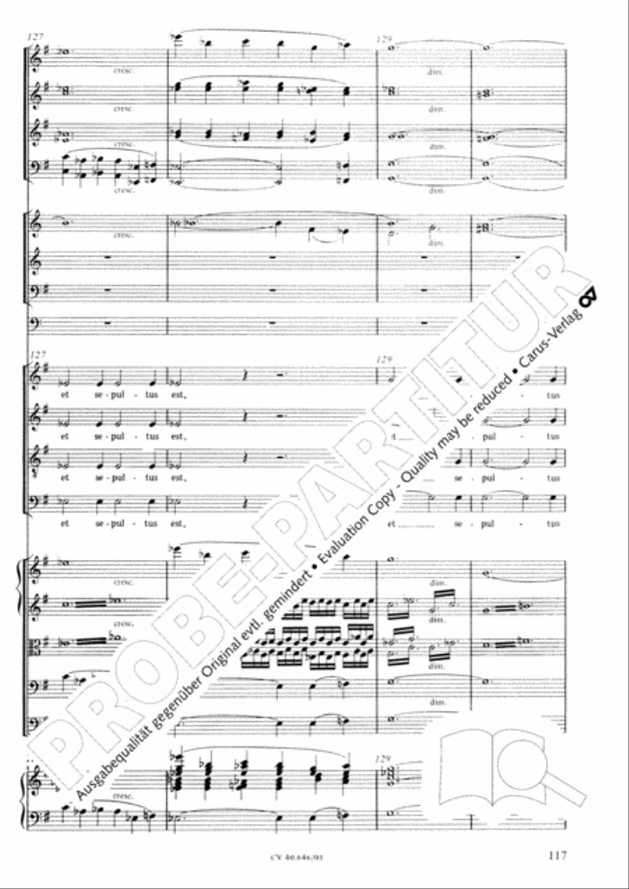 Mass in A Major (2 versions) STB scores gallery preview page 128