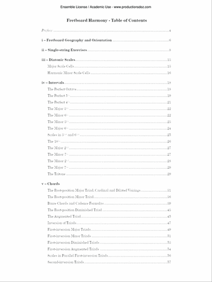 Fretboard Harmony (Common practice Harmony on the guitar) Classical Guitar scores gallery preview page 2