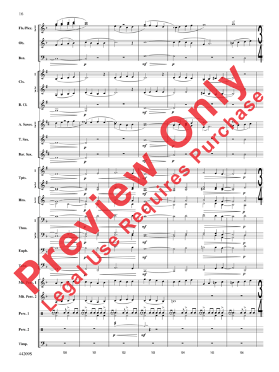 Gaudete Concert Band scores gallery preview page 17