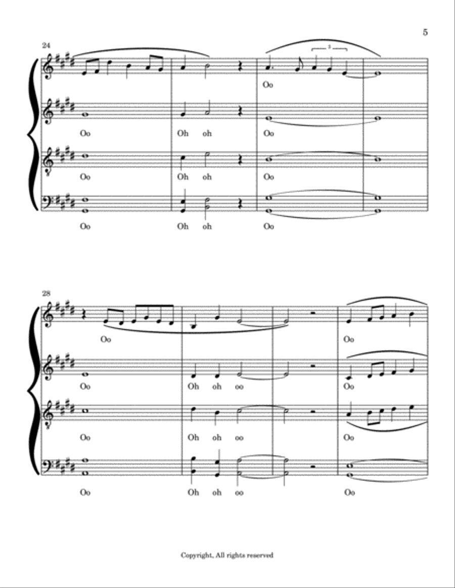White Winter Hymnal (A Capella Arrangement) 4-Part scores gallery preview page 5