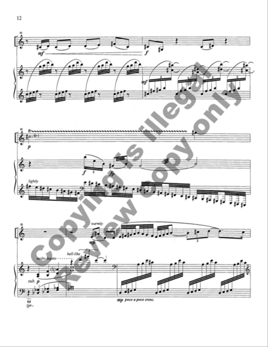 Song without Words for Clarinet and Piano Clarinet Solo scores gallery preview page 29