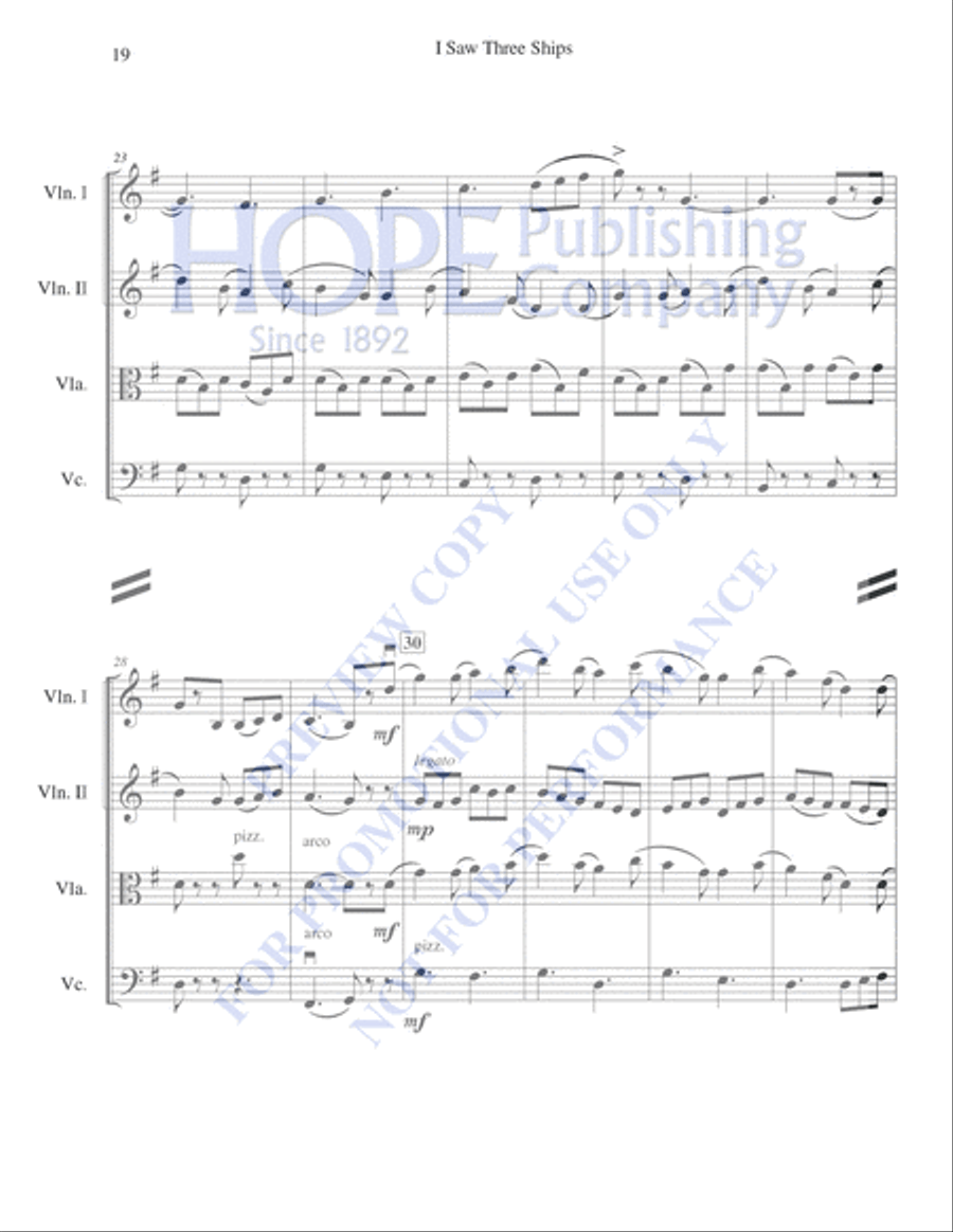 A String Quartet Christmas String Quartet scores gallery preview page 20