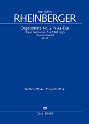 Book cover for Organ Sonata No. 2 in A flat major