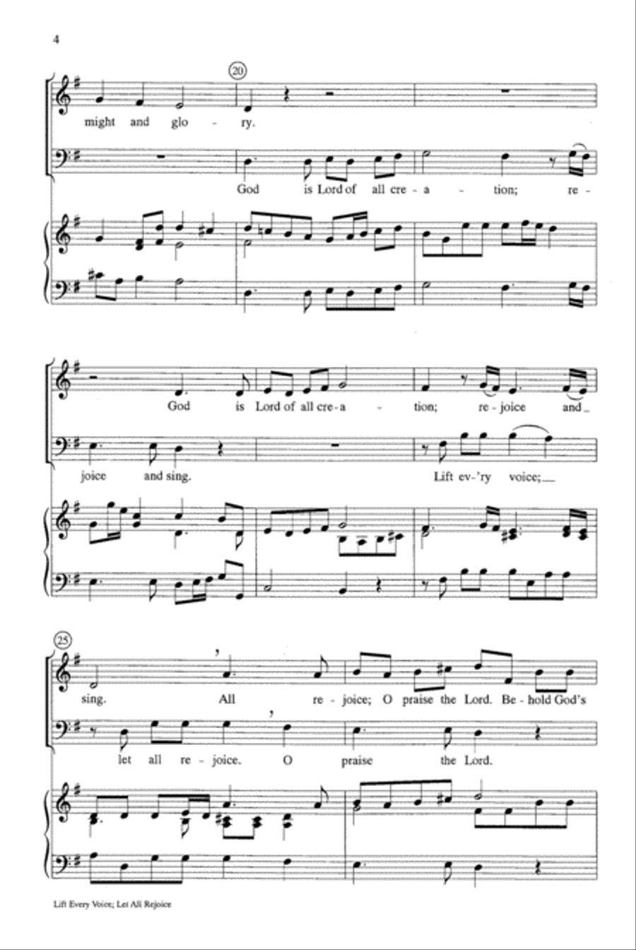 Lift Every Voice; Let All Rejoice 2-Part scores gallery preview page 4