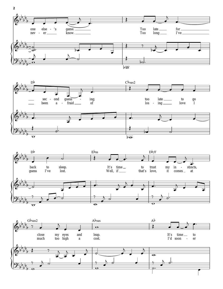 Defying Gravity (from Wicked) Piano, Vocal scores gallery preview page 2