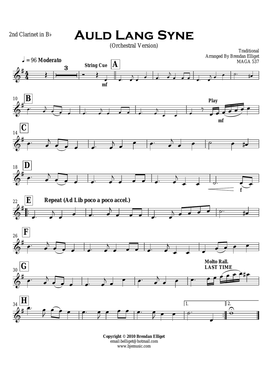 Auld Lang Syne - Orchestra Score and Parts image number null