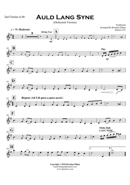 Auld Lang Syne - Orchestra Score and Parts image number null