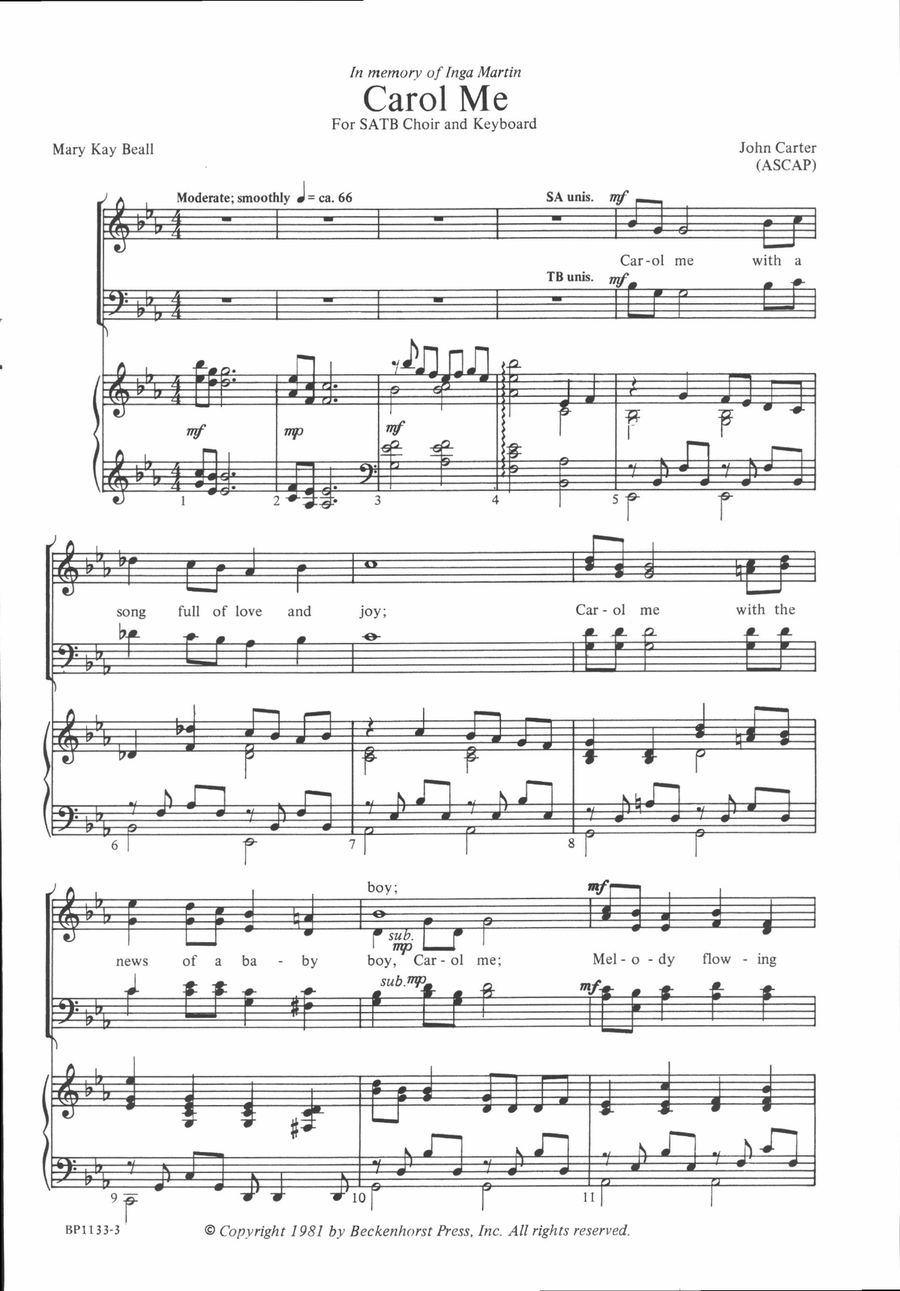 Carol Me 4-Part scores gallery preview page 2
