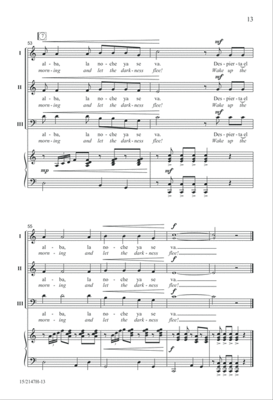 Chíu, Chíu, Chíu Chíu, Chíu, Chíu 3-Part scores gallery preview page 13