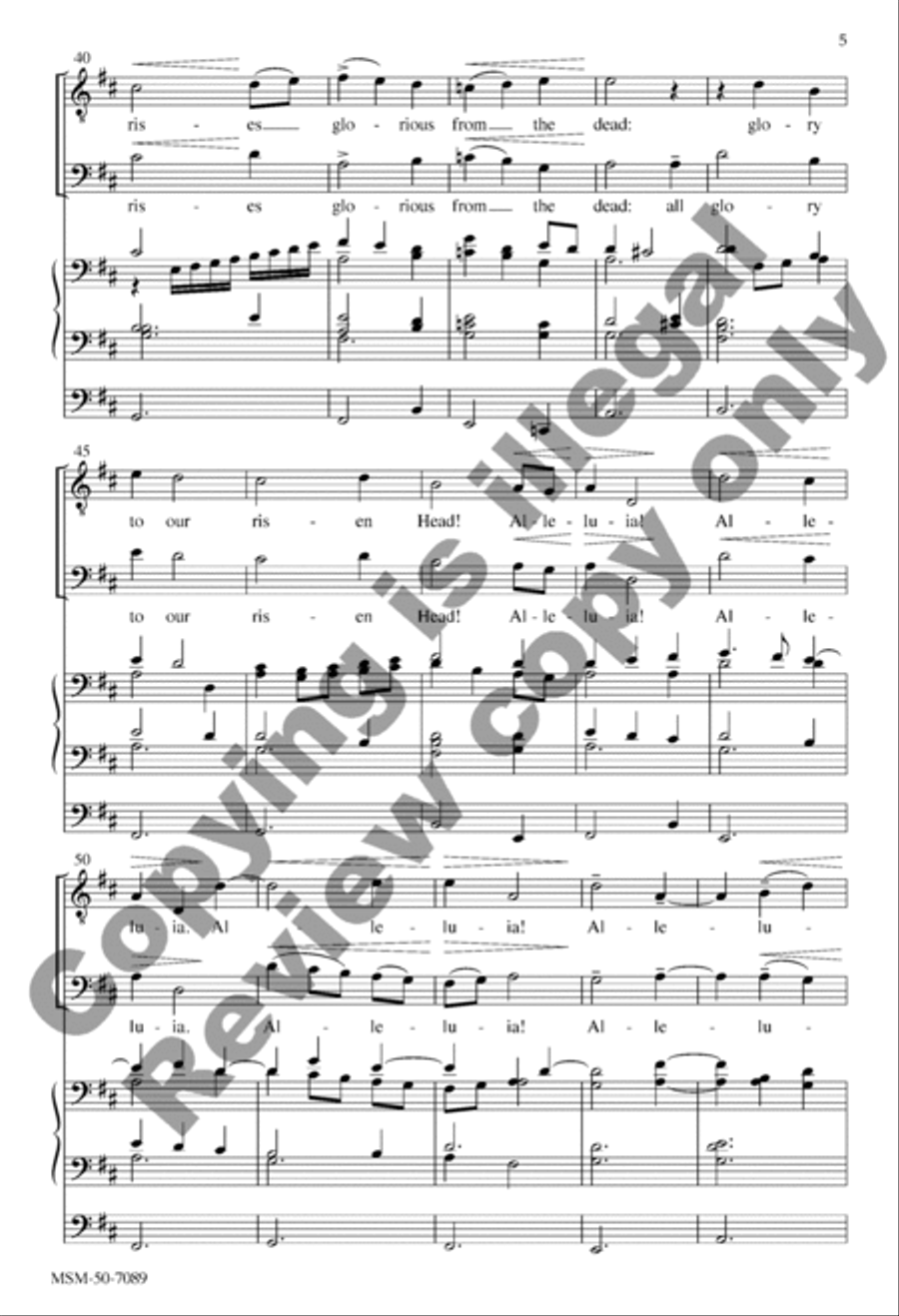 Love's Redeeming Work Is Done 4-Part scores gallery preview page 5