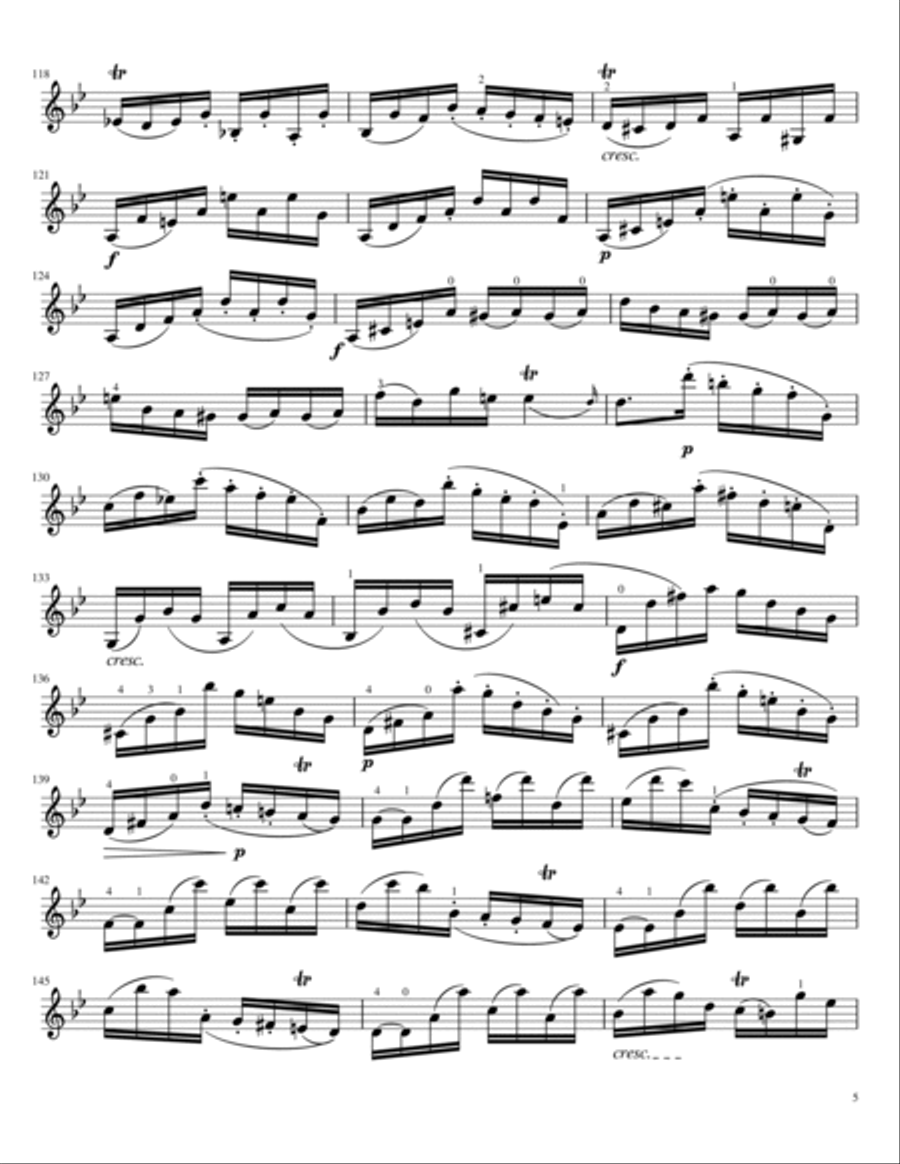 Tartini - The Devil's Trill Sonata - For Violin Solo With Fingered Violin Solo scores gallery preview page 5