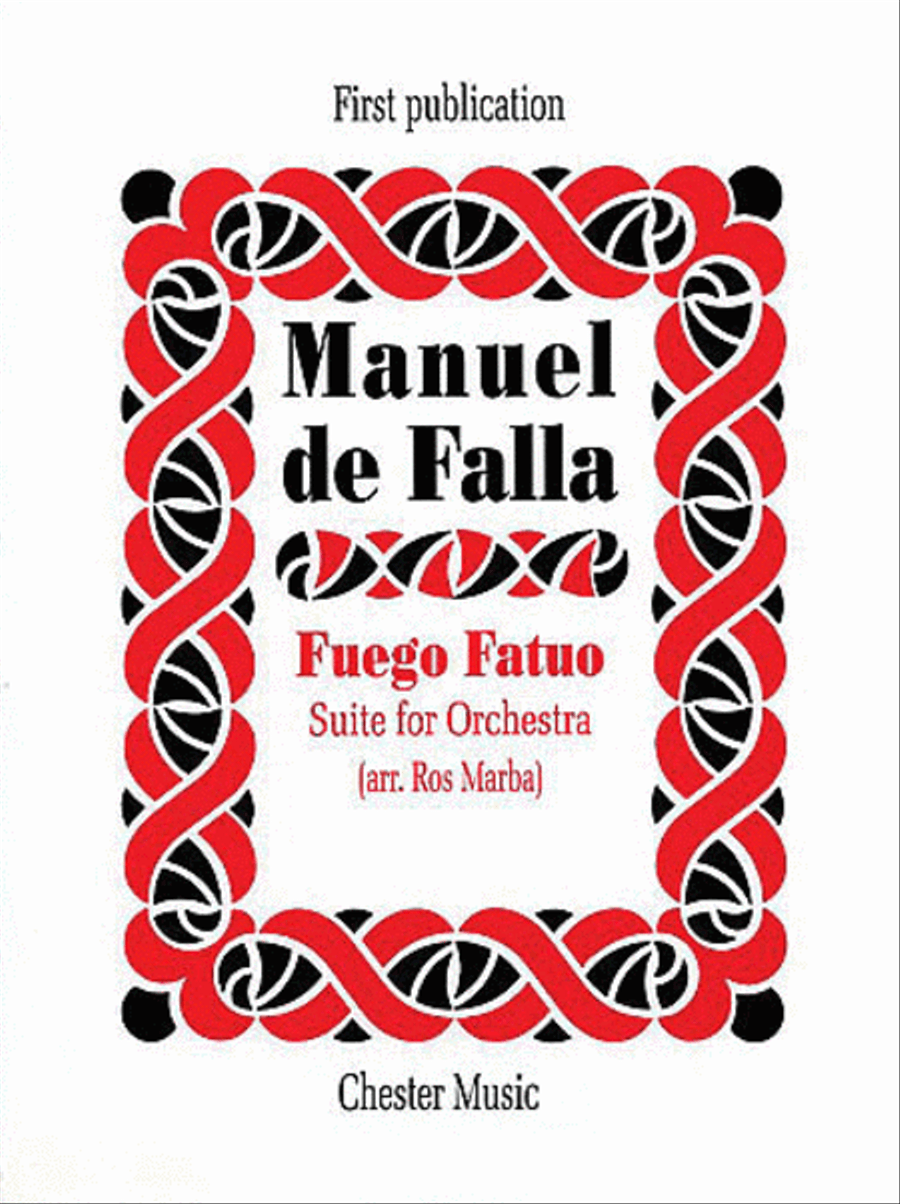 De Falla: Fuego Fatuo Suite For Orchestra (Full Score) Orchestra scores gallery preview page 1