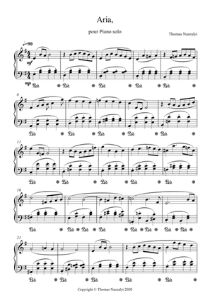 Aria, pour piano solo