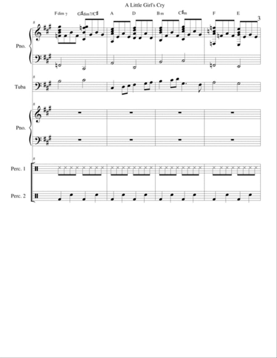 A Little Girls Cry Tuba scores gallery preview page 3