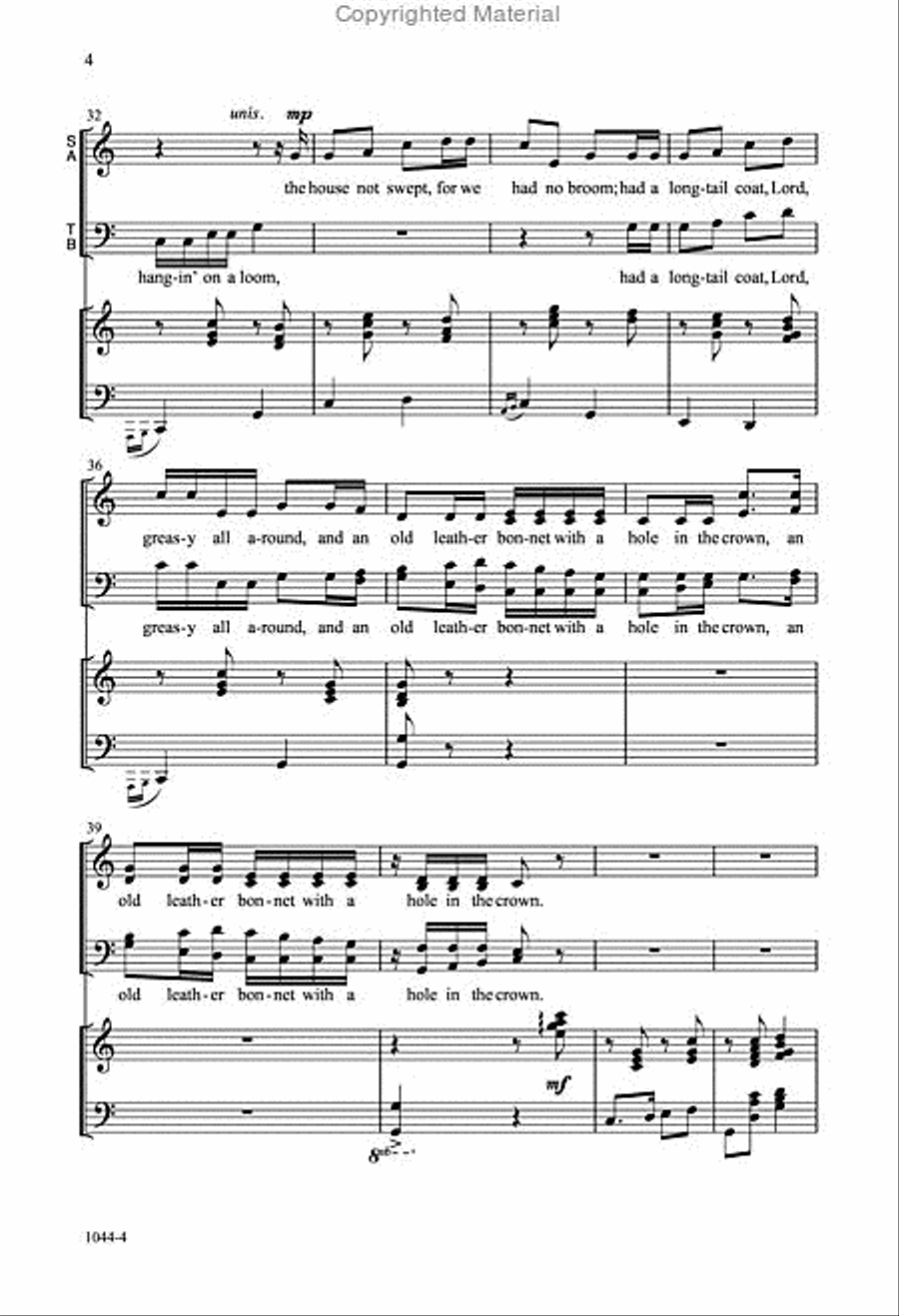 When You Go A-courtin' - SATB Octavo image number null